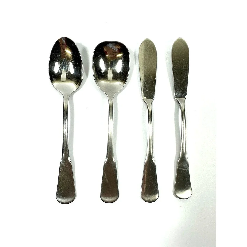 Oneida Colonial Boston Minute Man Flatware Sugar Teaspoon Condiment Knives Set